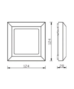 ΦΩΤΙΣΤΙΚΟ ΑΠΛΙΚΑ LED SLIM 124X124X28mm 5W 3000k 250lm IP65 ΠΛΑΣΤΙΚΟ ΛΕΥΚΟ SEASIDE UNIVERSE – 1-U005630