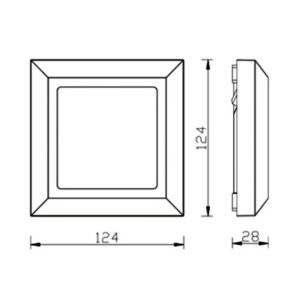 ΦΩΤΙΣΤΙΚΟ ΑΠΛΙΚΑ LED SLIM 124X124X28mm 5W 3000k 250lm IP65 ΠΛΑΣΤΙΚΟ ΛΕΥΚΟ SEASIDE UNIVERSE – 1-U005630