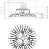 ΚΑΜΠΑΝΑ LED SMD PROFESSIONAL 100W 5000K 100-240V 12000lm 120° IP65 ΓΚΡΙ UNIVERSE – 1-U013710