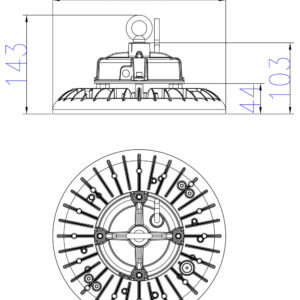 ΚΑΜΠΑΝΑ LED SMD PROFESSIONAL 100W 5000K 100-240V 12000lm 120° IP65 ΓΚΡΙ UNIVERSE – 1-U013710