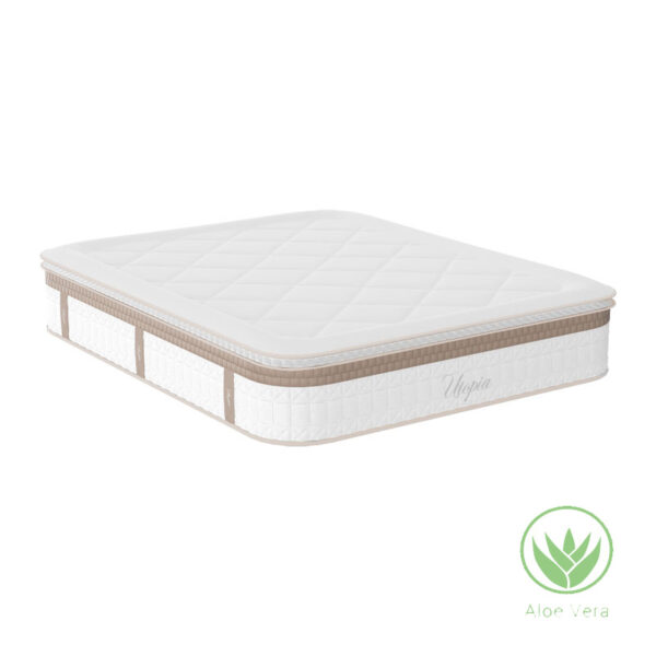 Utopia pakoworld pocket spring mattress with aloe vera top layer 30-32cm 140x200cm 100-000026