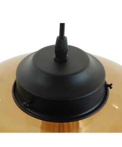 GloboStar® QUINN 01029 Vintage Κρεμαστό Φωτιστικό Οροφής Μονόφωτο 1 x E27 Γυάλινο Φιμέ Καφέ Φ26 x Y20cm