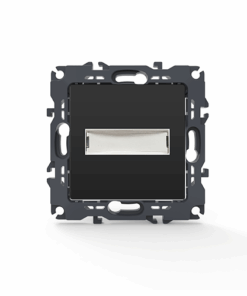PRIME ΜΠΟΥΤΟΝ ΕΠΙΓΡΑΦΗΣ & LED ΛΥΧΝΙΑ (12VAC) ΜΕ ΚΛΙΠ 1P 10A 250VAC IP20 MAT ΑΝΘΡΑΚΙ ACA – 1000112105