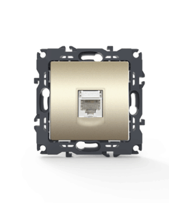 PRIME ΠΡΙΖΑ ΤΗΛΕΦΩΝΟΥ 1xRJ11 CAT3 IP20 MAT ΣΑΜΠΑΝΙΖΕ ACA – 1000113004