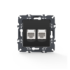 PRIME ΠΡΙΖΑ ΔΙΚΤΥΟΥ 2xRJ45 CAT6 UTP IP20 MAT ΑΝΘΡΑΚΙ ACA – 1000113305