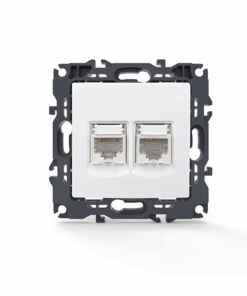 PRIME ΠΡΙΖΑ ΤΗΛΕΦΩΝΟΥ 1xRJ11 CAT3 IP20 & ΠΡΙΖΑ ΔΙΚΤΥΟΥ 1xRJ45 CAT6 UTP IP20 ΛΕΥΚΗ ACA – 1000113401