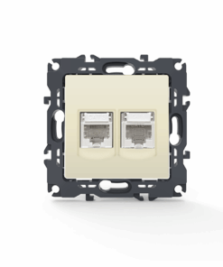 PRIME ΠΡΙΖΑ ΤΗΛΕΦΩΝΟΥ 1xRJ11 CAT3 IP20 & ΠΡΙΖΑ ΔΙΚΤΥΟΥ 1xRJ45 CAT6 UTP IP20 ΙΒΟΥΑΡ ACA – 1000113402