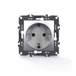PRIME ΠΡΙΖΑ ΣΟΥΚΟ ΑΣΦΑΛΕΙΑΣ 1x2P+E 16A 250VAC IP20 MAT ΑΛΟΥΜΙΝΙΟ ACA – 1000116003
