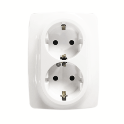 PRIME ΠΡΙΖΑ ΣΟΥΚΟ ΑΣΦΑΛΕΙΑΣ 2x2P+E 16A 250VAC IP20  ΛΕΥΚΗ ACA – 1000116201