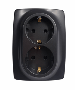 PRIME ΠΡΙΖΑ ΣΟΥΚΟ ΑΣΦΑΛΕΙΑΣ 2x2P+E 16A 250VAC IP20 MAT ΑΝΘΡΑΚΙ ACA – 1000116205