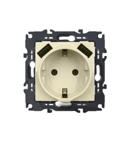 PRIME ΠΡΙΖΑ ΣΟΥΚΟ ΑΣΦΑΛΕΙΑΣ 1x2P+E 16A 250VAC & 2 USB 5VDC 3.1A IP20 ΙΒΟΥΑΡ ACA – 1000116302