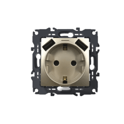 PRIME ΠΡΙΖΑ ΣΟΥΚΟ ΑΣΦΑΛΕΙΑΣ 1x2P+E 16A 250VAC & 2 USB 5VDC 3.1A IP20 MAT ΣΑΜΠΑΝΙΖΕ ACA – 1000116304