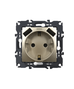 PRIME ΠΡΙΖΑ ΣΟΥΚΟ ΑΣΦΑΛΕΙΑΣ 1x2P+E 16A 250VAC & 2 USB 5VDC 3.1A IP20 MAT ΣΑΜΠΑΝΙΖΕ ACA – 1000116304