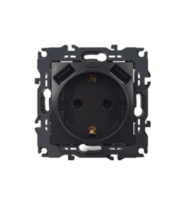 PRIME ΠΡΙΖΑ ΣΟΥΚΟ ΑΣΦΑΛΕΙΑΣ 1x2P+E 16A 250VAC & 2 USB 5VDC 3.1A IP20 MAT ΑΝΘΡΑΚΙ ACA – 1000116305