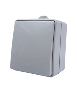 ARMY ΜΠΟΥΤΟΝ ΑΠΛΟ ΕΠΙΤΟΙΧΟ ΣΤΕΓΑΝΟ ΜΕ ΒΙΔΑ 1P 10A 250VAC IP55 ΑΠΑΛΟ ΓΚΡΙ ACA – 1000432306