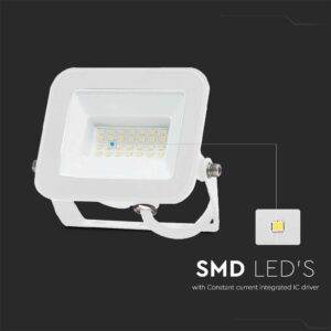 Προβολέας LED Samsung chip 20W 4000K Λευκού Χρώματος IP65 V-TAC – 10018