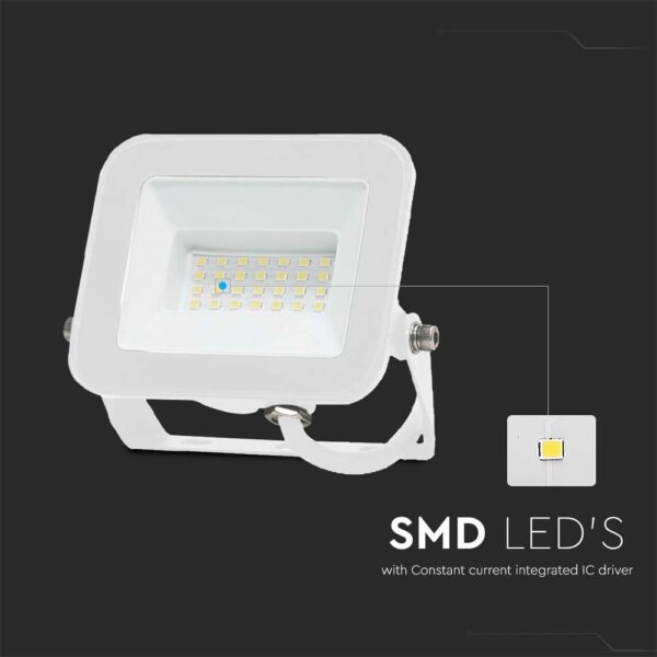 Προβολέας LED Samsung chip 20W 4000K Λευκού Χρώματος IP65 V-TAC – 10018
