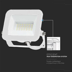 Προβολέας LED Samsung chip 20W 4000K Λευκού Χρώματος IP65 V-TAC – 10018