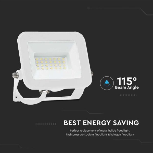 Προβολέας LED Samsung chip 20W 4000K Λευκού Χρώματος IP65 V-TAC – 10018