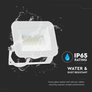 Προβολέας LED Samsung chip 20W 4000K Λευκού Χρώματος IP65 V-TAC – 10018
