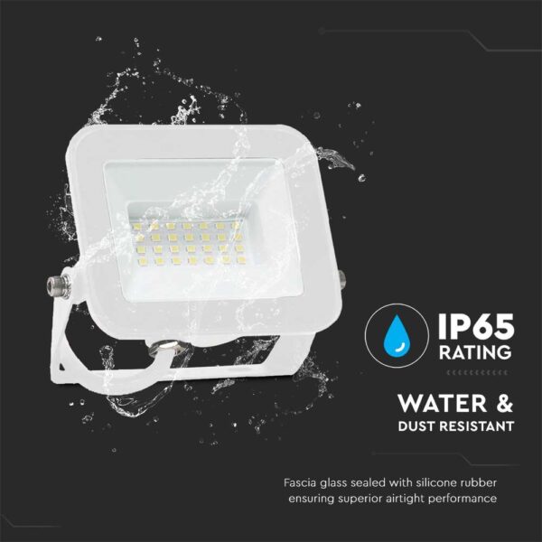 Προβολέας LED Samsung chip 20W 4000K Λευκού Χρώματος IP65 V-TAC – 10018