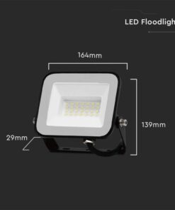 Προβολέας LED Samsung chip 10W θερμό λευκό 3000K με μαύρο σώμα V-TAC – 9898