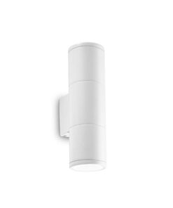 IDEAL LUX Επιτοίχιο Φωτιστικό GUN 2xGU10 IP44 Λευκού Χρώματος – 100388