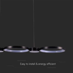 Κρεμαστό φωτιστικό LED 38W 4000K Μαύρου Χρώματος V-TAC – 10043