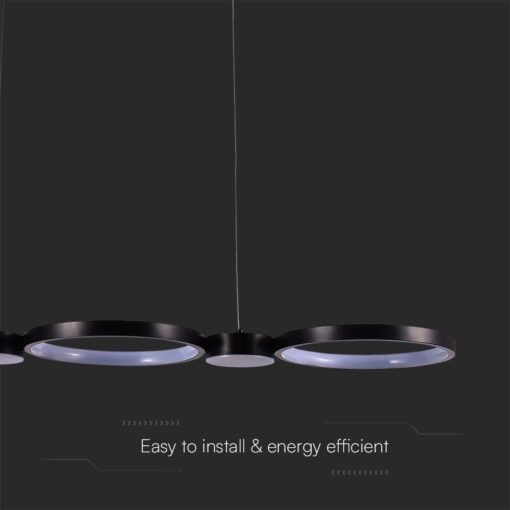Κρεμαστό φωτιστικό LED 38W 4000K Μαύρου Χρώματος V-TAC – 10043