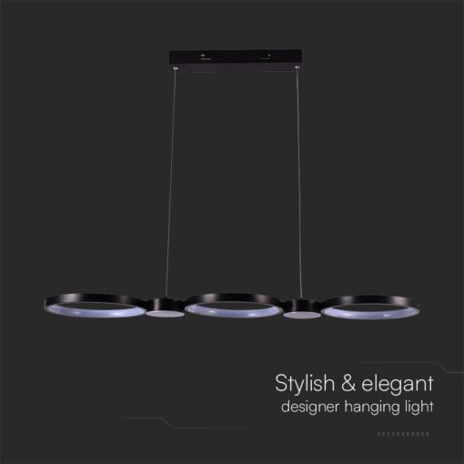 Κρεμαστό φωτιστικό LED 38W 4000K Μαύρου Χρώματος V-TAC – 10043