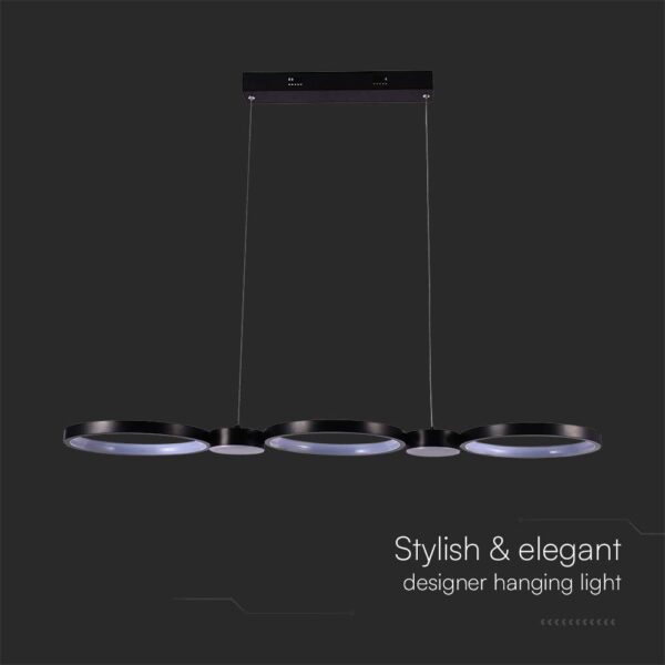 Κρεμαστό φωτιστικό LED 38W 4000K Μαύρου Χρώματος V-TAC – 10043