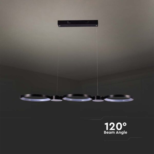 Κρεμαστό φωτιστικό LED 38W 4000K Μαύρου Χρώματος V-TAC – 10043