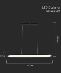 Κρεμαστό φωτιστικό LED 24W 4000K Μαύρου Χρώματος V-TAC – 10045