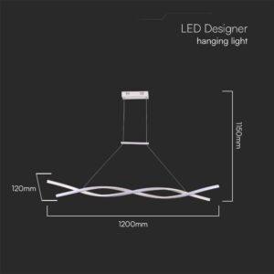 Κρεμαστό φωτιστικό LED 30W 4000K Λευκού Χρώματος V-TAC – 10049