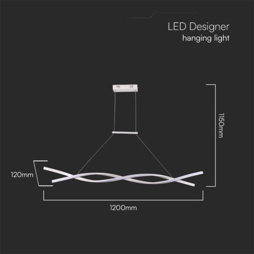 Κρεμαστό φωτιστικό LED 30W 4000K Λευκού Χρώματος V-TAC – 10049