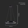 Kρεμαστό φωτιστικό Designer LED 19W 3000K Μαύρου Χρώματος V-TAC – 10052