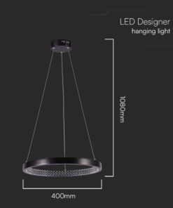 Kρεμαστό φωτιστικό Designer LED 19W 3000K Μαύρου Χρώματος V-TAC – 10052