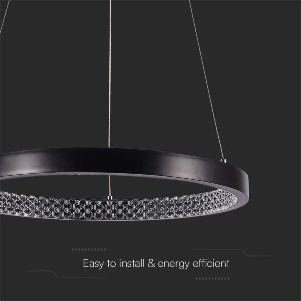 Kρεμαστό φωτιστικό Designer LED 19W 3000K Μαύρου Χρώματος V-TAC – 10052