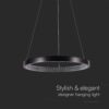 Kρεμαστό φωτιστικό Designer LED 19W 3000K Μαύρου Χρώματος V-TAC – 10052