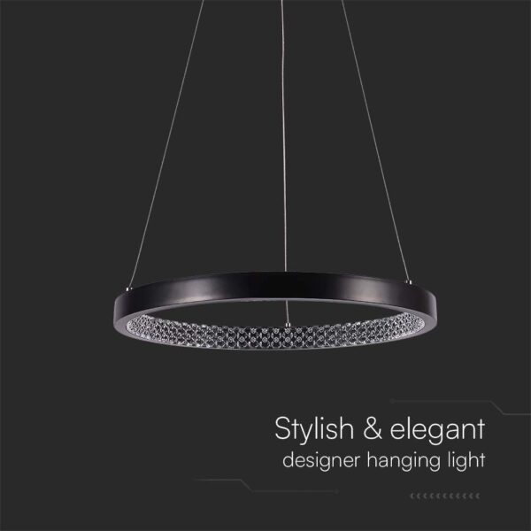 Kρεμαστό φωτιστικό Designer LED 19W 3000K Μαύρου Χρώματος V-TAC – 10052