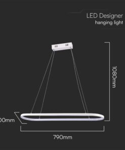 Κρεμαστό φωτιστικό LED 24W 4000K Λευκού Χρώματος V-TAC – 10055