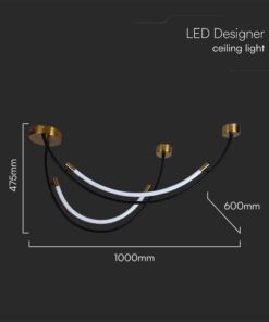 Κρεμαστό φωτιστικό LED 20W 4000K Μαύρου Χρώματος V-TAC – 10057