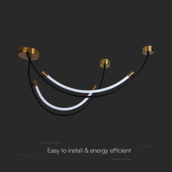 Κρεμαστό φωτιστικό LED 20W 4000K Μαύρου Χρώματος V-TAC – 10057