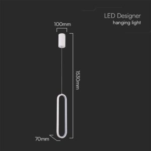 Kρεμαστό φωτιστικό Designer LED 13W 3000K Λευκού Χρώματος V-TAC – 10074