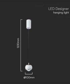 Κρεμαστό φωτιστικό οροφής LED 7W 4000K Λευκού Χρώματος V-TAC – 10079