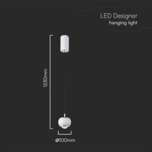 Κρεμαστό φωτιστικό οροφής LED 7W 4000K Λευκού Χρώματος V-TAC – 10079