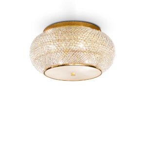 IDEAL LUX Φωτιστικός Οροφής PASHA 6xE14 Χρυσού Χρώματος – 100807