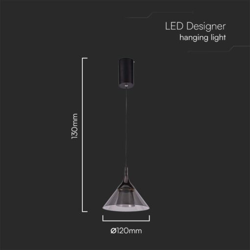 Kρεμαστό φωτιστικό οροφής LED 9W 4000K Μαύρου Χρώματος V-TAC – 10081
