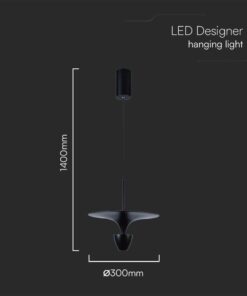 Κρεμαστό φωτιστικό LED 9W 4000K Μαύρου Χρώματος V-TAC – 10083