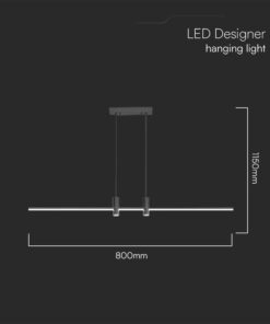 Kρεμαστό φωτιστικό Designer LED 19W 3000K Μαύρου Χρώματος V-TAC – 10060